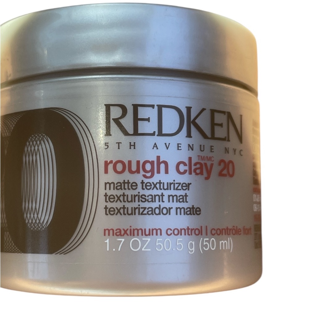 Redken Rough Clay 20 Matte Texturizer - Silver and Red Accents